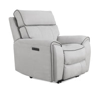  Fauteuil à inclinaison électrique Lawson en suédine - gris 