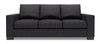 Sofa personnalisable Track de Sofa Lab de 85 po au Canada en tissu de chenille grise Luxury Charcoal avec accoudoirs rectilignes