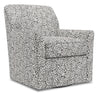 Fauteuil d’appoint pivotant Sofa Lab personnalisable de 31 po fabriqué au Canada en tissu Onyx multicolore