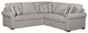 Sofa-lit sectionnel de droite Haven 2 pièces en chenille avec sofa-lit - gris