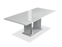  Table de salle à manger moderne Raia de 71 po (L) avec base piédestal - blanche