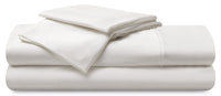  Ensemble de draps haute performance Hyper-LinenMC de Bedgear 4 pièces pour très grand lit - blanc brilliant