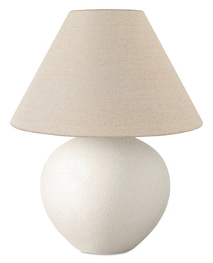 Lampe de table de 16 po en céramique avec abat-jour empire - crème