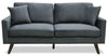 Sofa Joelle en velours - gris