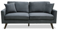  Sofa Joelle en velours - gris