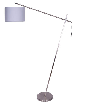 Lampe à pied Dexter moderne de 76 po acier brossé 