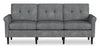 Sofa modulaire BLOK de Scott Living de 88,97 po en tissu avec accoudoirs enroulés et coussins réversibles - gris acier