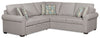Sofa sectionnel 2 pièces en chenille avec sofa-lit de gauche - gris