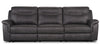 Sofa à inclinaison électrique Floy en suédine avec appuie-tête électrique - gris