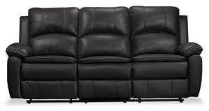 Sofa à inclinaison électrique Chandler en tissu Leath-Aire - gris 