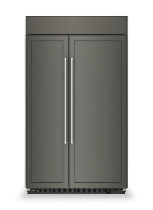 Réfrigérateur encastré KitchenAid avec panneau personnalisable de 30 pi³ à compartiments juxtaposés - KBSN708MPA