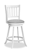 Tabouret Rory de hauteur comptoir - blanc 