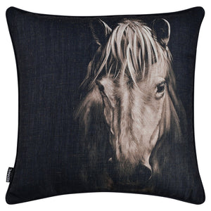 Coussin décoratif cheval mystique - brun