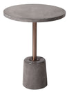 Table d'appoint Rosalee de 18 po - dessus et base en ciment gris