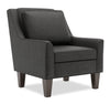 Fauteuil d’appoint club Sofa Lab personnalisable de 29 po fabriqué au Canada en tissu d’apparence lin gris Luna Kohl avec pattes en bois