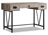 Bureau Reuben de 47,25 po à 3 tiroirs - taupe