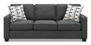 Sawyer Linen-Look Fabric Sofa - Charcoal Grey | Sofa Sawyer en tissu d'apparence lin - gris anthracite | SAWYGYSF