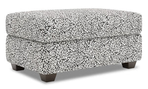 Pouf de rangement personnalisable The Trunk de Sofa Lab de 39 po fabriqué au Canada en tissu - Onyx multicolore