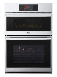  Four mural combiné électrique LG Studio de 6,4 pi³ et de 30 po avec convection véritable - acier ino…