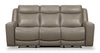 Sofa à inclinaison électrique Prescott de Scott Living de 88,5 po en cuir véritable gris avec position zéro gravité et appuie-têtes électriques 