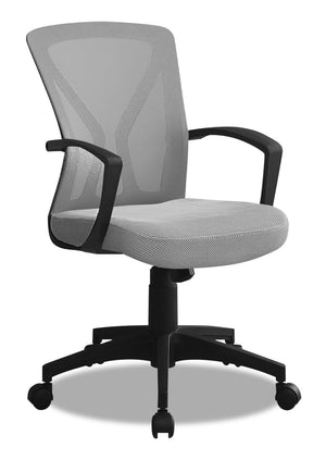 Chaise de bureau Dominic - grise et noire