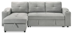 Sofa-lit sectionnel Decker de 2 pièces avec fauteuil long de rangement