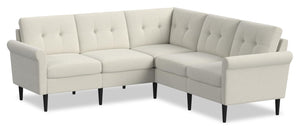 Sofa sectionnel modulaire BLOK à accoudoirs enroulés - bouclé ivoire