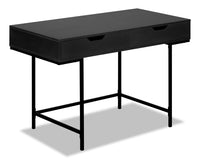 Bureau Butler de 47,25 po à 2 tiroirs - noir