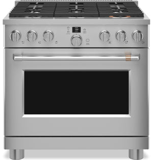 Cuisinière intelligente hybride Café de 5,7 pi³ avec convection européenne véritable et grilles autonettoyantes - acier inoxydable - C2Y366P2TS1