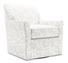 Fauteuil d’appoint pivotant Sofa Lab personnalisable de 31 po fabriqué au Canada en tissu - blanc Mist White