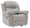 Fauteuil coulissant et inclinable Bennett en chenille - gris tourterelle lisco