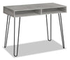 Bureau Ezra de 40 po avec compartiments ouverts - gris