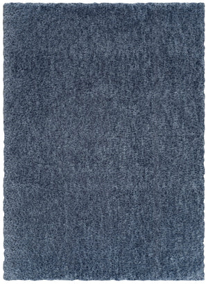 Carpette à poil long Lawson bleue - 7 pi 9 po x 9 pi 5 po
