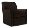 Fauteuil d’appoint pivotant Sofa Lab personnalisable de 31 po fabriqué au Canada en tissu de chenille brun Luxury Chocolate