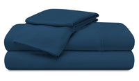  Ensemble de draps haute performance Ver-TexMD de Bedgear 5 pièces pour très grand lit divisé - bleu marine