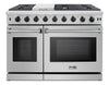 Cuisinière professionnelle à gaz Thor Kitchen de 6,8 pi³ à six brûleurs – LRG4807U-SS