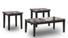 Ensemble 3 tables modernes Maysville de 48 po (table à café et 2 tables de bout) - dessus en imitation de marbre avec pattes en bois