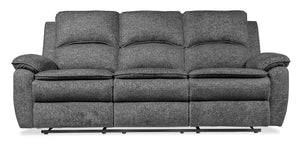 Sofa inclinable Chandler en chenille - gris