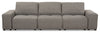 Sofa modulaire Modera en tissu d'apparence lin -gris
