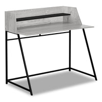 Bureau Lawson de 47,25 po avec petite crédence - gris