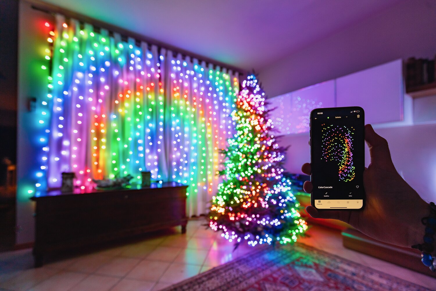 Arbre De Noël Artificiel Twinkly Pré-illuminé – 1,8 M – 435 LED RVB Contrôlées Par App – 16 Millions De Couleurs – Décoration Intérieure Connectée - 10