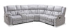 Sofa sectionnel inclinable Colton 3 pièces en chenille avec console - gris