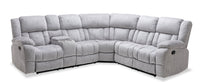  Sofa sectionnel inclinable Colton 3 pièces en chenille avec console - gris 