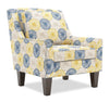 Fauteuil d’appoint club Sofa Lab personnalisable de 29 po fabriqué au Canada en tissu Sunshine multicolore avec pattes en bois