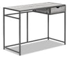 Bureau Everly de 42,25 po avec tiroir - gris