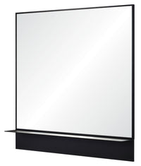  Miroir carré noir avec tablette - 35 po x 35 po  