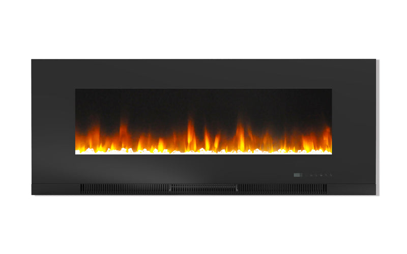 Billy 50” Wall-Mount Electric Fireplace  - Contemporary style Electric Fireplace in Black