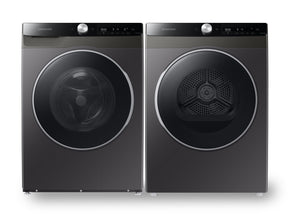 Laveuse à chargement frontal de 2,5 pi³ et sécheuse électrique de 4 pi³ de Samsung – gris inox