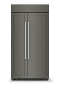  Réfrigérateur encastré KitchenAid avec panneau personnalisable de 25,5 pi³ à compartiments juxtaposés - KBSN702MPA 