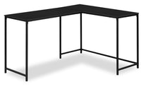 Bureau en coin en forme de L Karter de 58,25 po - noir